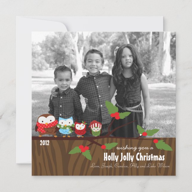 Personalizado de tarjetas de vacaciones de Navidad (Anverso)