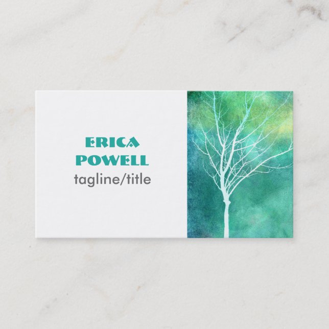 personalizado de tarjetas de visita de arte natura (Anverso)