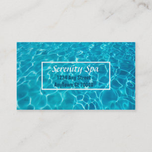 personalizado de tarjetas de visita de spa de agua