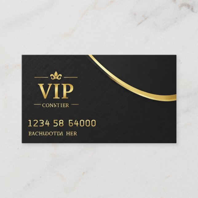 PERSONALIZADO de tarjetas de visita VIP (Anverso)