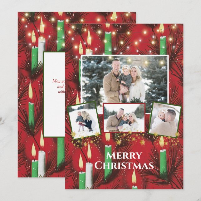 Personalizado de tarjetas navidades Foto fondo de  (Anverso / Reverso)