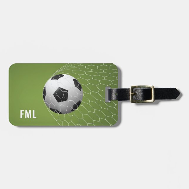 Personalizado de texto Etiqueta de equipaje de Soc (Frente Horizontal)