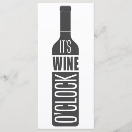 Personalizado de texto Tarjeta de menú de vino