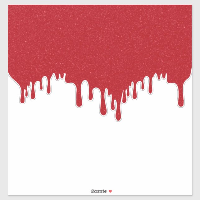 Personalizado de Tomate Red Drip Pegatina Vinyl (Hoja)