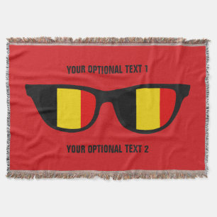 Personalizado de tonos belgas arroja manta