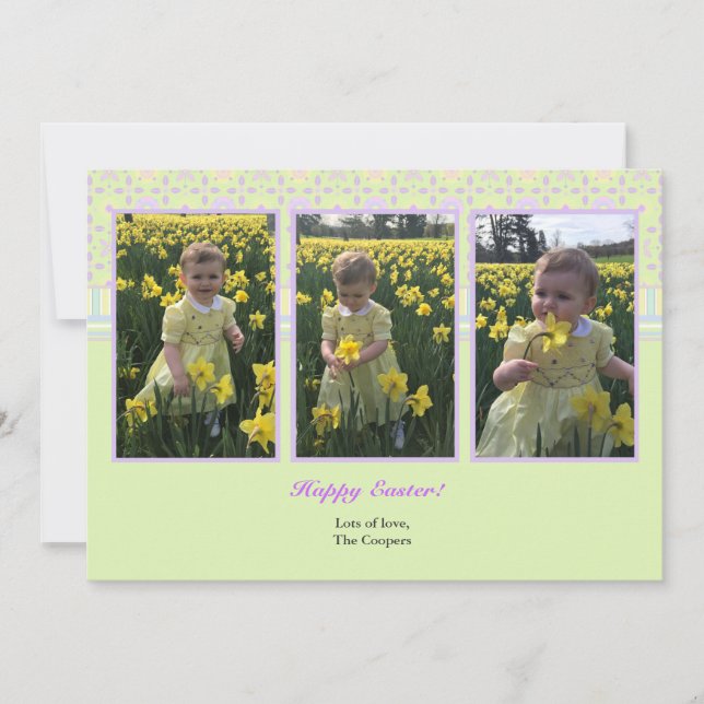 Personalizado de tres tarjetas de fotos perfecto (Anverso)