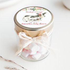 Personalizado de vaca lechera floral Pegatina
