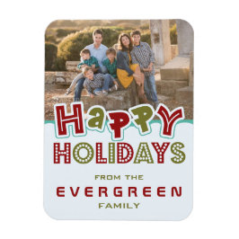 Personalizado de vacaciones felices imán de fotos