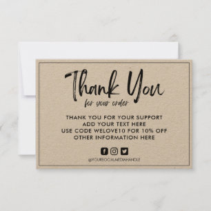 Personalizado de vintage Kraft Media Insert