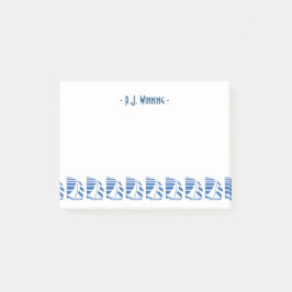 Personalizado Deco Carreras azul Sailboat Notas pe