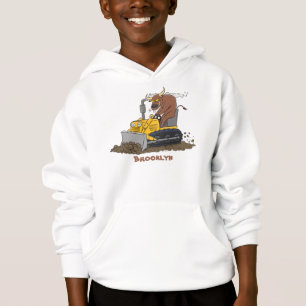 Personalizado del bulldozer cómico que conduce un 