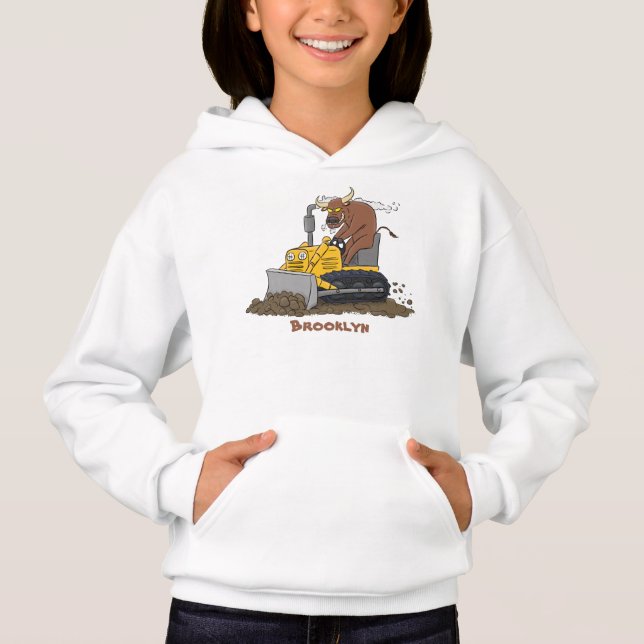 Personalizado del bulldozer cómico que conduce un  (Anverso)