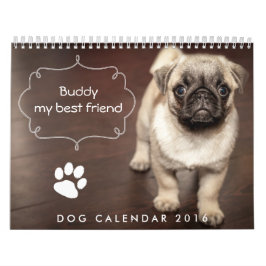 Personalizado del Calendario de perro 2016 añada t