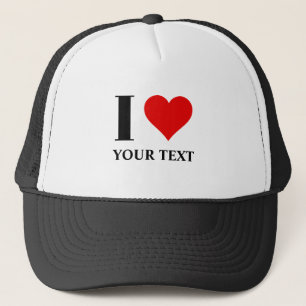 Personalizado del corazón Me encanta el sombrero d