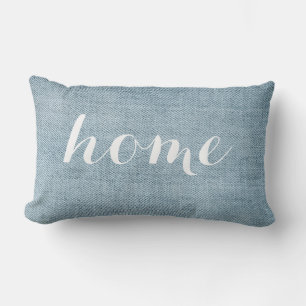 Personalizado del hogar de almohada azul Denim Fot