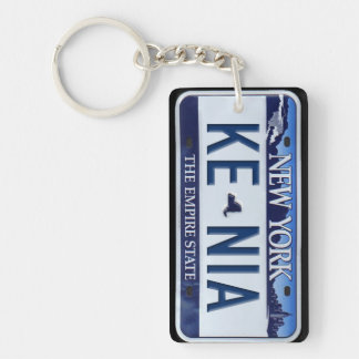 PERSONALIZADO del llavero de la placa de Nueva
