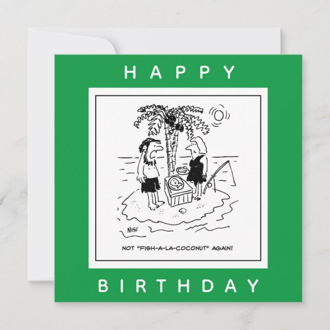 Personalizado del menú de pescado y coco de la isl (Anverso)