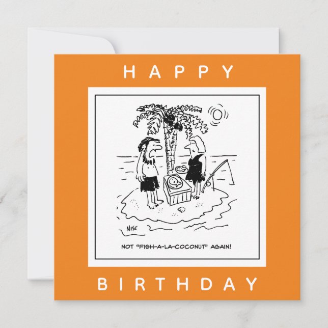 Personalizado del menú de pescado y coco de la isl (Anverso)