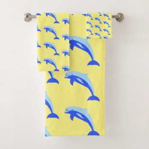 Personalizado del océano delfín azul y alegre