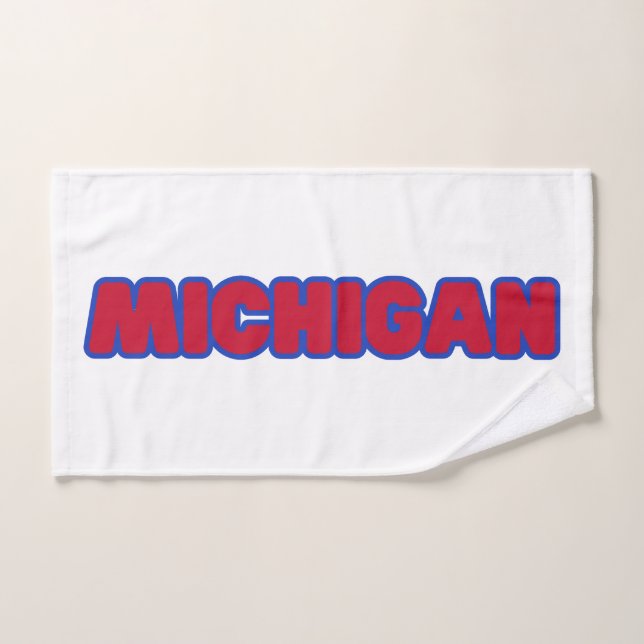 Personalizado Del Orgullo Del Estado De Michigan (Toalla de mano)