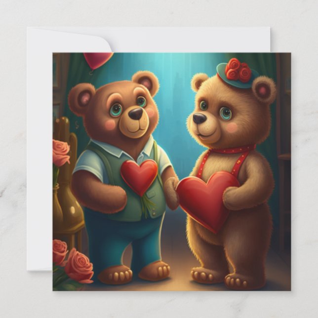 Personalizado del oso de San Valentín (Anverso)