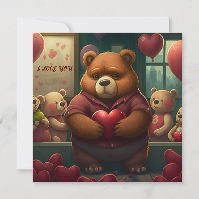 Personalizado del oso de San Valentín (Anverso)