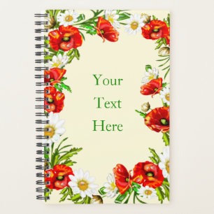 Personalizado del planificador del marco floral de