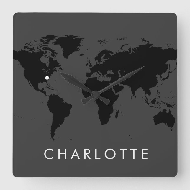 Personalizado del reloj mundial Zona horaria moder (Anverso)