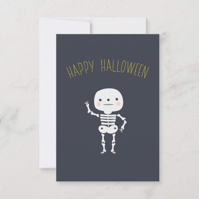Personalizado del Skeleton de "Happy Halloween" di (Anverso)