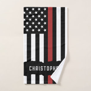 Personalizado delgado de la línea roja bandera de