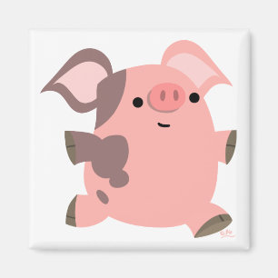 Personalizado deportivo lindo imán de cerdo