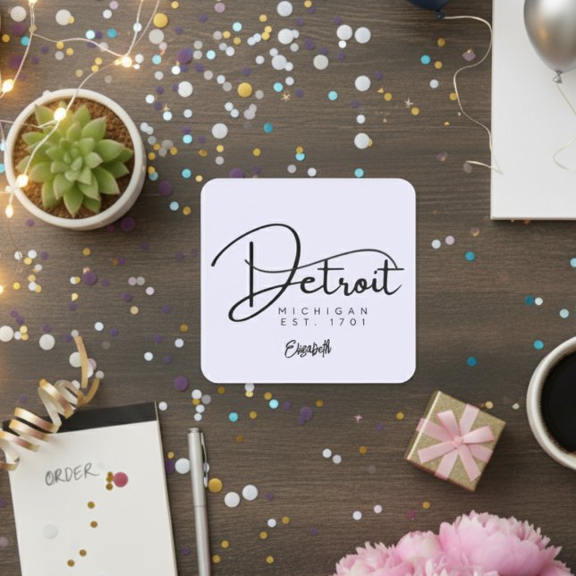 Personalizado Detroit Lavender Pegatina (Custom Detroit Lavender Sticker)