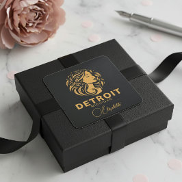 Personalizado Detroit Michigan Pegatina de la Dama