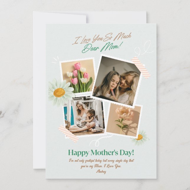 Personalizado Día de la Madre de fotografía ama a  (Anverso)