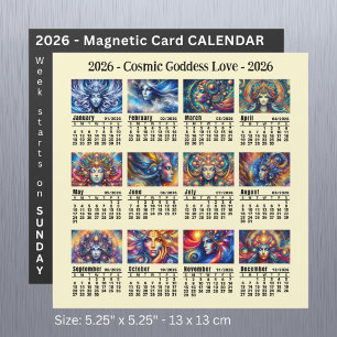 personalizado Diosa Cósmica Calendario Domingo ini