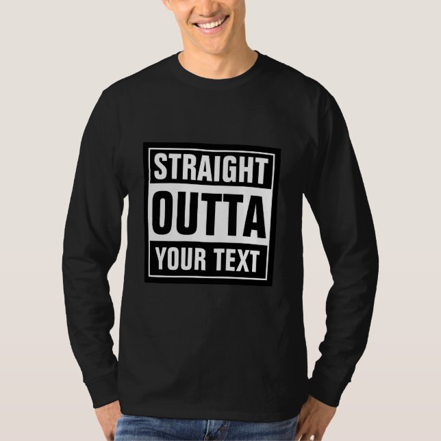 Personalizado DIRECTAMENTE SALIDA tu camisa de man (Anverso)