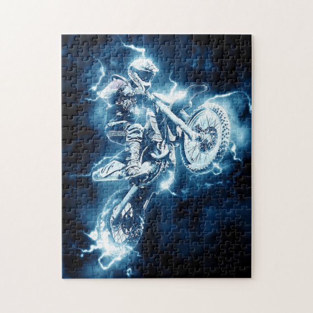 Personalizado Dirt Bike Jigsaw Puzzle (Vertical)