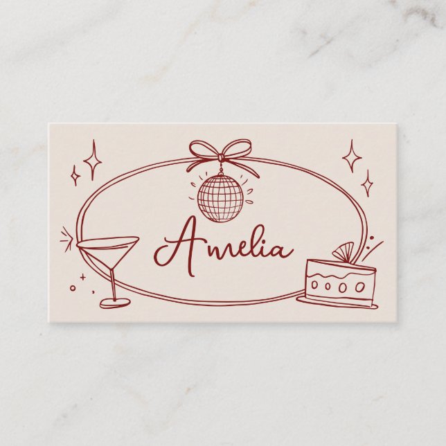 Personalizado disco tarjeta de cumpleaños beige ro (Anverso)