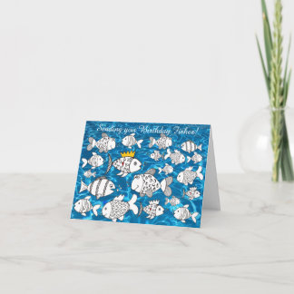 Personalizado divertida te envía tarjeta de pescad