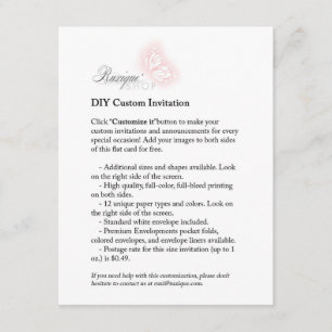 PERSONALIZADO DIY 4.25x5.5 RSVP Gracias Tarjeta Im