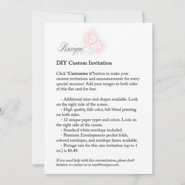 PERSONALIZADO DIY 5x7 Invitación imprimible (Anverso)