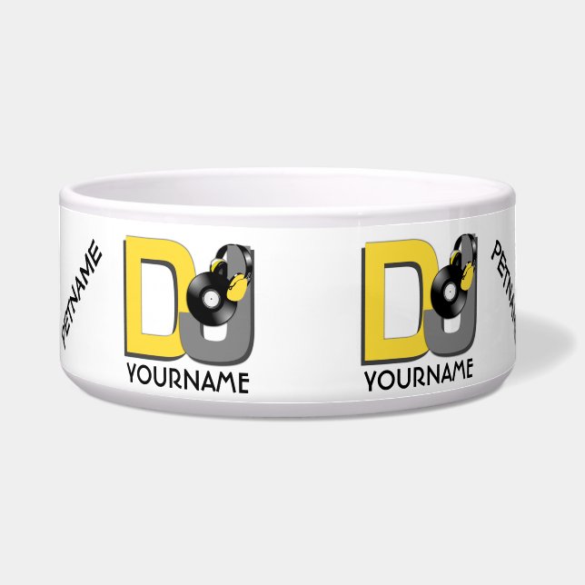 PERSONALIZADO DJ cuencos mascotas (Frente)