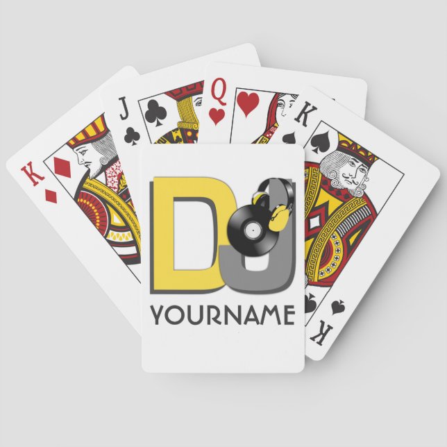 PERSONALIZADO DJ jugando cartas (Reverso)