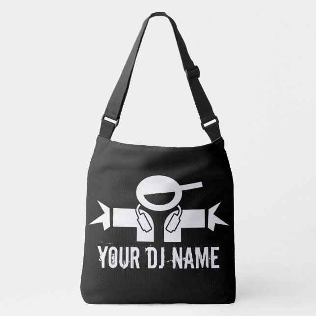 Personalizado DJ nombre bolso de cuerpo cruzado |  (Anverso)