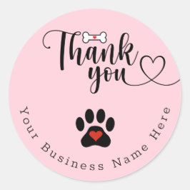 Personalizado Dog Paw Gracias Pegatinas