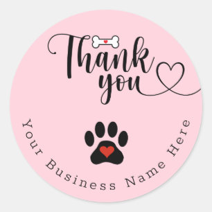 Personalizado Dog Paw Gracias Pegatinas