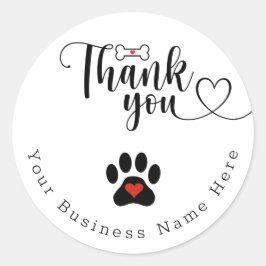 Personalizado Dog Paw Gracias Pegatinas