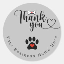 Personalizado Dog Paw Gracias Pegatinas