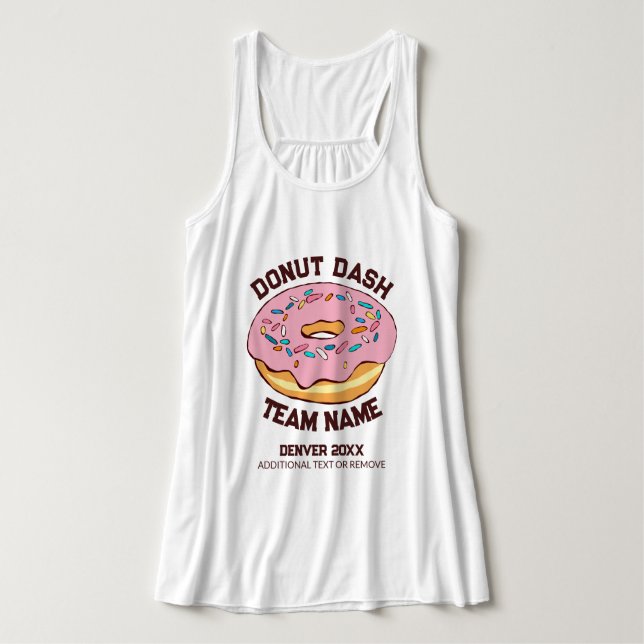 Personalizado Donut Dash Team Tank Top (Diseño del anverso)
