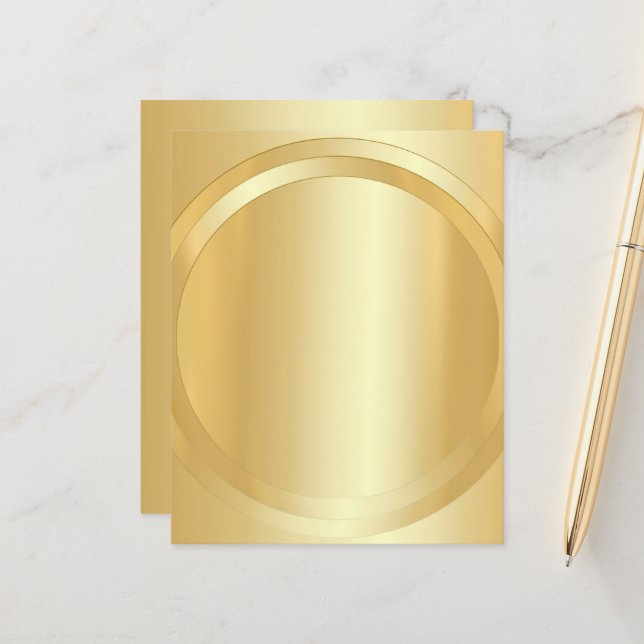 Personalizado Dorado Aspecto Glamoroso Plantilla A (Anverso/Reverso In Situ)
